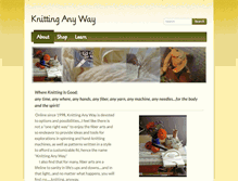 Tablet Screenshot of knittinganyway.com
